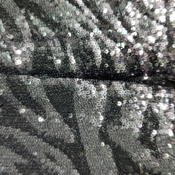 Black Sequin Puff Sleeve mini dress - Picture 8 of 12